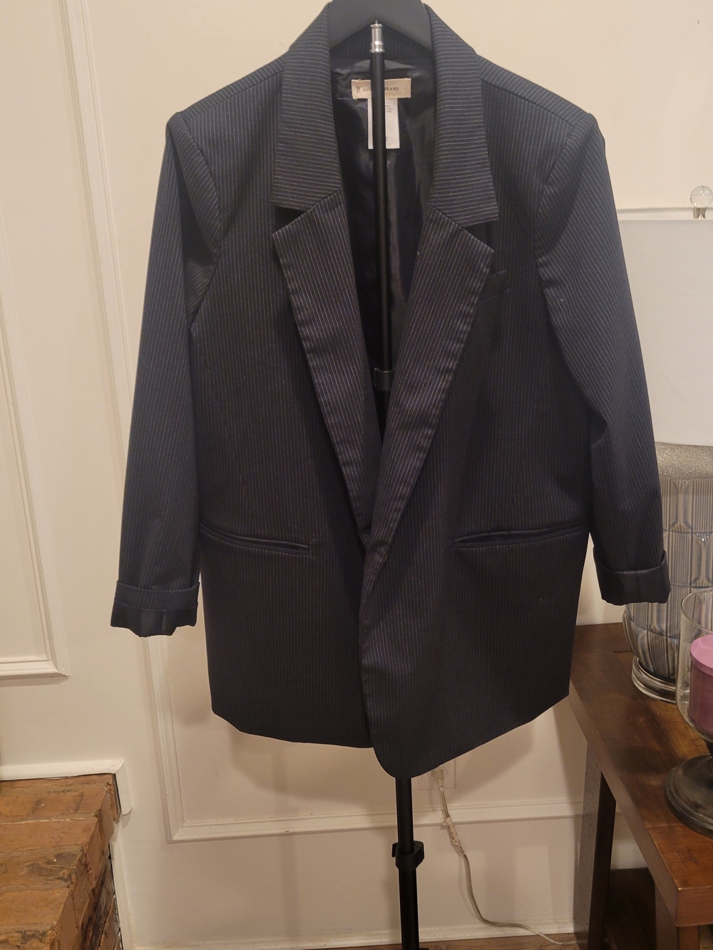 Lucky Brand Dark Navy Pinstripe Blazer